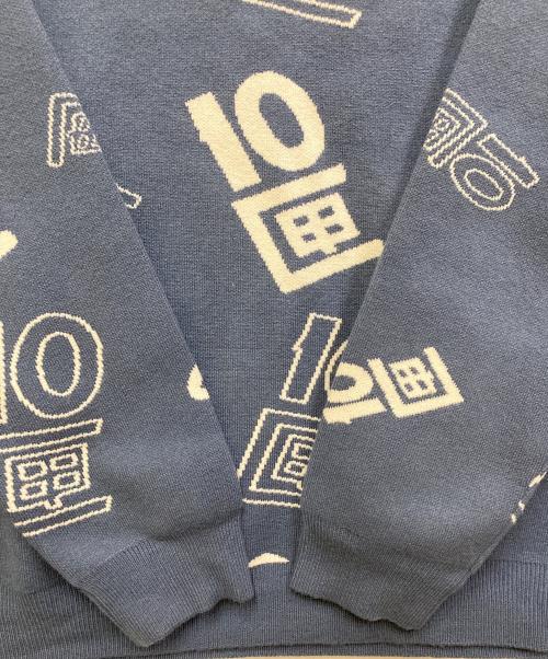 TENBOX（テンボックス）TENBOX (テンボックス) OG Logo Jacquard Sweater ネイビー サイズ:S 未使用品の古着・服飾アイテム