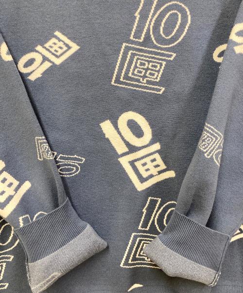 TENBOX（テンボックス）TENBOX (テンボックス) OG Logo Jacquard Sweater ネイビー サイズ:S 未使用品の古着・服飾アイテム