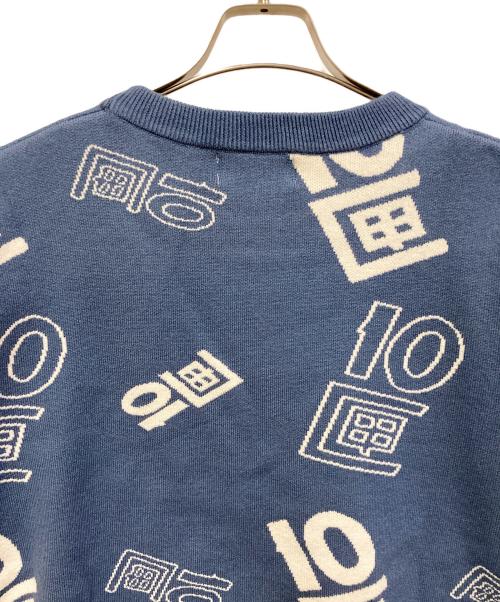 TENBOX（テンボックス）TENBOX (テンボックス) OG Logo Jacquard Sweater ネイビー サイズ:S 未使用品の古着・服飾アイテム