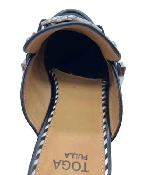 TOGA PULLA（トーガ プルラ）TOGA PULLA (トーガ プルラ) METAL　ミュールローファー ブラック サイズ:36の古着・服飾アイテム