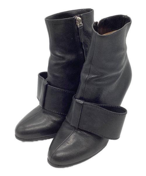 VALENTINO（ヴァレンティノ）VALENTINO (ヴァレンティノ) ヒールブーツ ブラック サイズ:35の古着・服飾アイテム