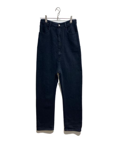 MM6 Maison Margiela（エムエムシックスメゾンマルジェラ）MM6 Maison Margiela (エムエムシックスメゾンマルジェラ) ハイウエストサルエルデニムパンツ ネイビー サイズ:40の古着・服飾アイテム