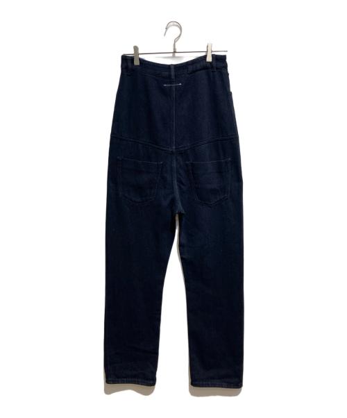 MM6 Maison Margiela（エムエムシックスメゾンマルジェラ）MM6 Maison Margiela (エムエムシックスメゾンマルジェラ) ハイウエストサルエルデニムパンツ ネイビー サイズ:40の古着・服飾アイテム