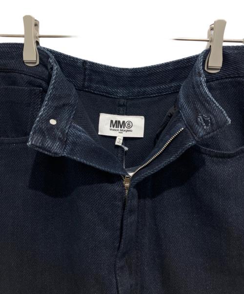 MM6 Maison Margiela（エムエムシックスメゾンマルジェラ）MM6 Maison Margiela (エムエムシックスメゾンマルジェラ) ハイウエストサルエルデニムパンツ ネイビー サイズ:40の古着・服飾アイテム