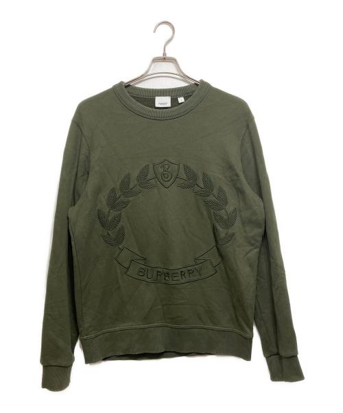BURBERRY（バーバリー）BURBERRY (バーバリー) オークリーフ スウェット グリーン サイズ:Sの古着・服飾アイテム