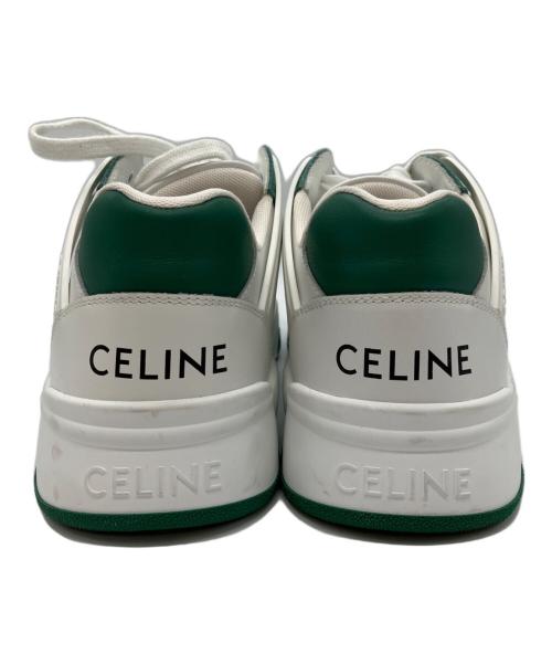 CELINE（セリーヌ）CELINE (セリーヌ) CT-07 レースアップ ロースニーカー オプティックホワイト / ダークグリーン サイズ:40の古着・服飾アイテム