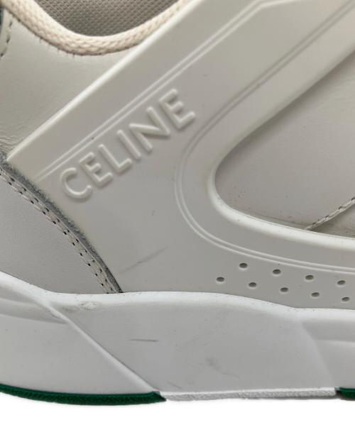 CELINE（セリーヌ）CELINE (セリーヌ) CT-07 レースアップ ロースニーカー オプティックホワイト / ダークグリーン サイズ:40の古着・服飾アイテム