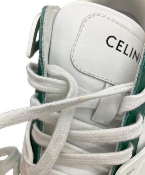 CELINE（セリーヌ）CELINE (セリーヌ) CT-07 レースアップ ロースニーカー オプティックホワイト / ダークグリーン サイズ:40の古着・服飾アイテム