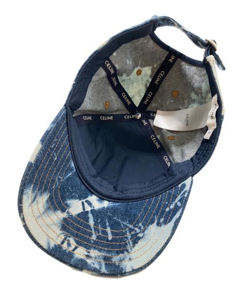 CELINE（セリーヌ）CELINE (セリーヌ) CELINE Baseball Cap in Cotton & Denim/ブリーチデニムキャップ サイズ:Mの古着・服飾アイテム