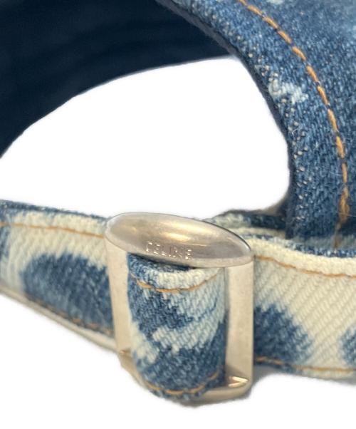 CELINE（セリーヌ）CELINE (セリーヌ) CELINE Baseball Cap in Cotton & Denim/ブリーチデニムキャップ サイズ:Mの古着・服飾アイテム