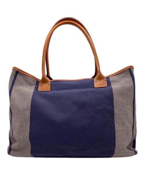 Felisi（フェリージ）Felisi (フェリージ) BEAMS F (ビームスエフ) セルビッジキャンバス×レザートートバッグ ネイビーの古着・服飾アイテム