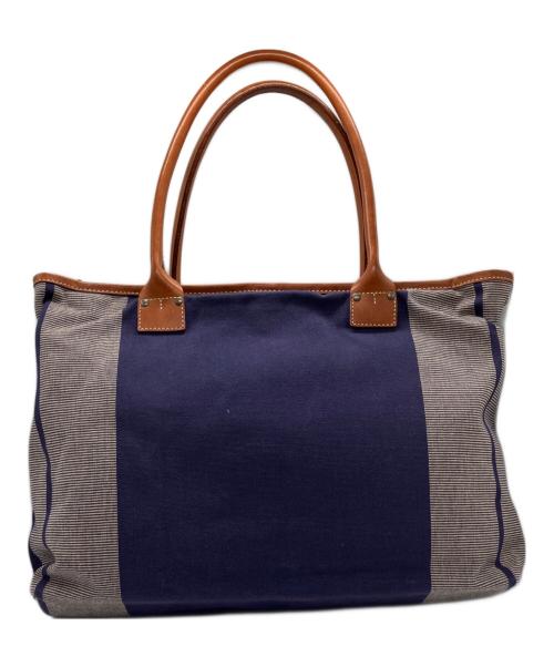 Felisi（フェリージ）Felisi (フェリージ) BEAMS F (ビームスエフ) セルビッジキャンバス×レザートートバッグ ネイビーの古着・服飾アイテム