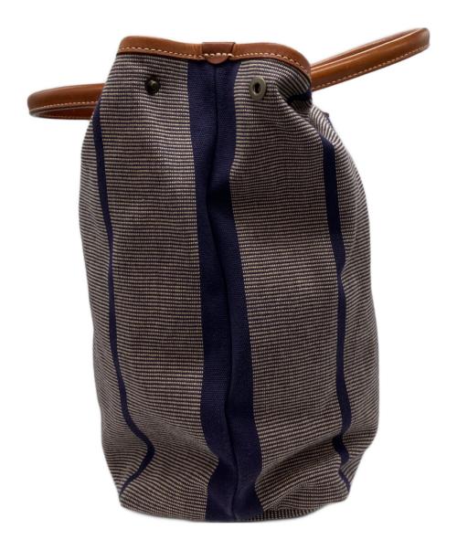 Felisi（フェリージ）Felisi (フェリージ) BEAMS F (ビームスエフ) セルビッジキャンバス×レザートートバッグ ネイビーの古着・服飾アイテム