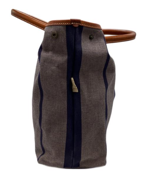 Felisi（フェリージ）Felisi (フェリージ) BEAMS F (ビームスエフ) セルビッジキャンバス×レザートートバッグ ネイビーの古着・服飾アイテム