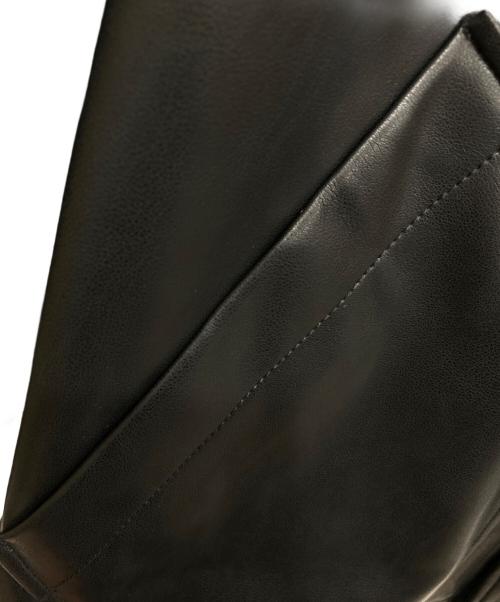 MACPHEE（マカフィー）MACPHEE (マカフィー) レザーライク カバーオール ブラック サイズ:36の古着・服飾アイテム