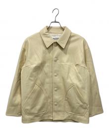 MACPHEE（マカフィー）の古着「レザーライク カバーオール」｜アイボリー