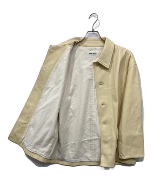 MACPHEE（マカフィー）MACPHEE (マカフィー) レザーライク カバーオール アイボリー サイズ:36の古着・服飾アイテム