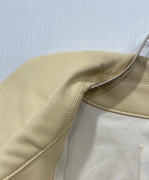 MACPHEE（マカフィー）MACPHEE (マカフィー) レザーライク カバーオール アイボリー サイズ:36の古着・服飾アイテム