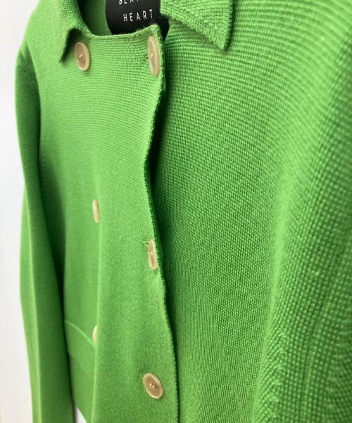 BEATING HEART（ビーティングハート）BEATING HEART (ビーティングハート) Knit jacket　ニットジャケット グリーン サイズ:2の古着・服飾アイテム