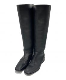 FABIO RUSCONI（ファビオルスコーニ）の古着「スクエアトゥロングブーツ」｜ブラック