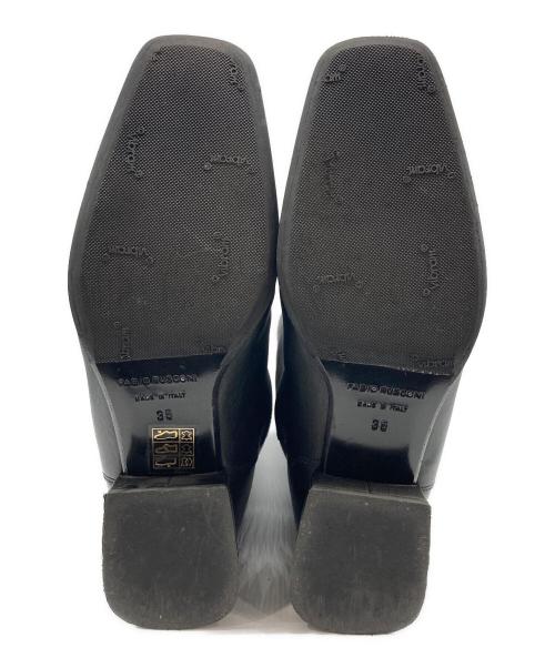 FABIO RUSCONI（ファビオルスコーニ）FABIO RUSCONI (ファビオルスコーニ) スクエアトゥロングブーツ ブラック サイズ:35の古着・服飾アイテム