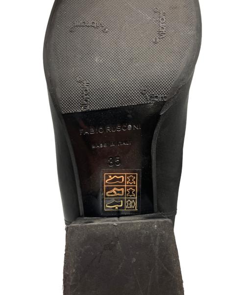FABIO RUSCONI（ファビオルスコーニ）FABIO RUSCONI (ファビオルスコーニ) スクエアトゥロングブーツ ブラック サイズ:35の古着・服飾アイテム