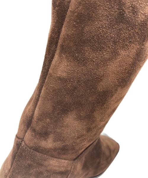 FABIO RUSCONI（ファビオルスコーニ）FABIO RUSCONI (ファビオルスコーニ) スクエアトゥロングブーツ ブラウン サイズ:35の古着・服飾アイテム