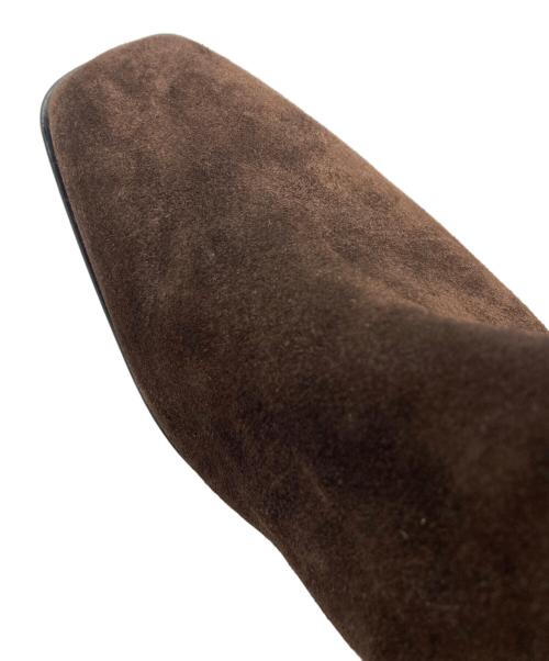 FABIO RUSCONI（ファビオルスコーニ）FABIO RUSCONI (ファビオルスコーニ) スクエアトゥロングブーツ ブラウン サイズ:35の古着・服飾アイテム