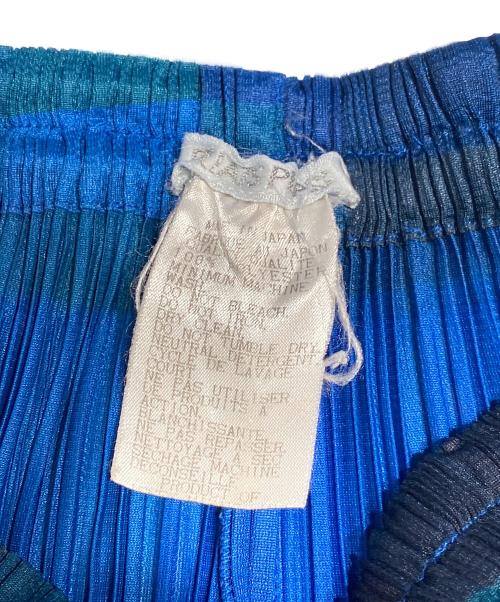 PLEATS PLEASE（プリーツプリーズ）PLEATS PLEASE (プリーツプリーズ) Colorful Block Mosaic Wide Pants ブルー サイズ:4の古着・服飾アイテム