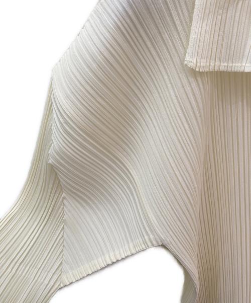 ISSEY MIYAKE（イッセイミヤケ）ISSEY MIYAKE (イッセイミヤケ) プリーツスキッパーシャツ ライトイエロー サイズ:Lの古着・服飾アイテム