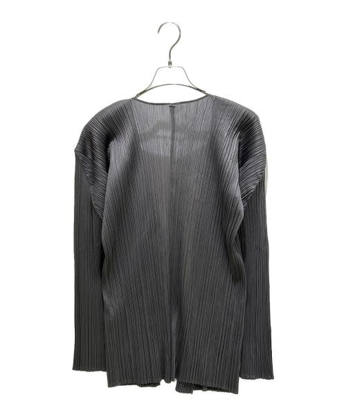 PLEATS PLEASE（プリーツプリーズ）PLEATS PLEASE (プリーツプリーズ) プリーツカーディガン PP04-JO607 ダークグレー サイズ:3の古着・服飾アイテム