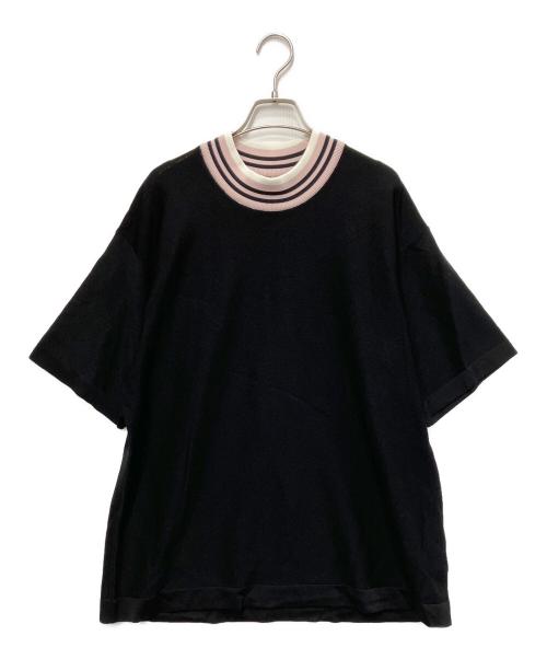 CFCL（シーエフシーエル）CFCL (シーエフシーエル) 桑田卓郎 CUPRO GARTER SHORT SLEEVE TEE ブラック サイズ:5の古着・服飾アイテム