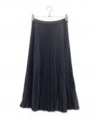 Graphpaperグラフペーパー）の古着「Satin Pleats Skirt」｜チャコールグレー