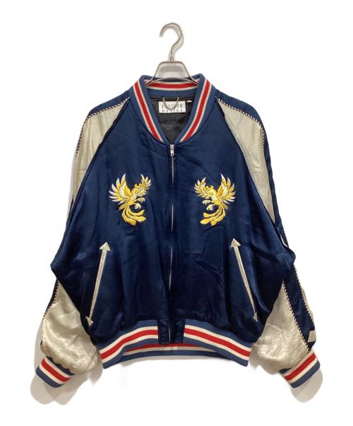 el conductorh（コンダクター）el conductorh (コンダクター) PHOENIX EMBROIDERED SOURVENIR JKT ブルー サイズ:Mの古着・服飾アイテム