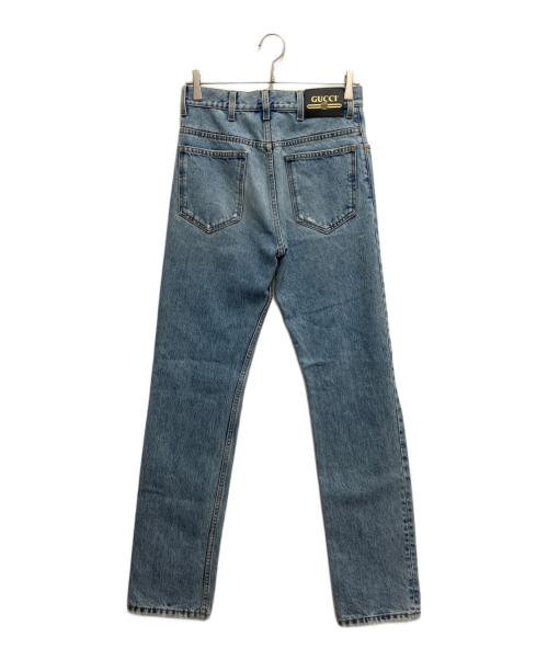 GUCCI（グッチ）GUCCI (グッチ) エコブリーチドリップドオーガニックデニムパンツ ライトインディゴ サイズ:28の古着・服飾アイテム