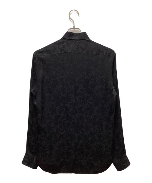 Saint Laurent Paris（サンローランパリ）Saint Laurent Paris (サンローランパリ) フローラルジャガードシルクシャツ ブラック サイズ:36の古着・服飾アイテム