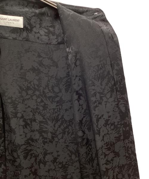 Saint Laurent Paris（サンローランパリ）Saint Laurent Paris (サンローランパリ) フローラルジャガードシルクシャツ ブラック サイズ:36の古着・服飾アイテム