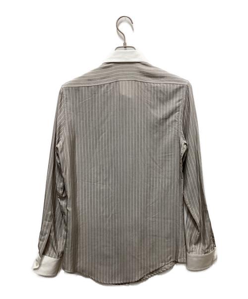 CELINE（セリーヌ）CELINE (セリーヌ) カーナビールーズシルクストライプシャツ ベージュ サイズ:36の古着・服飾アイテム