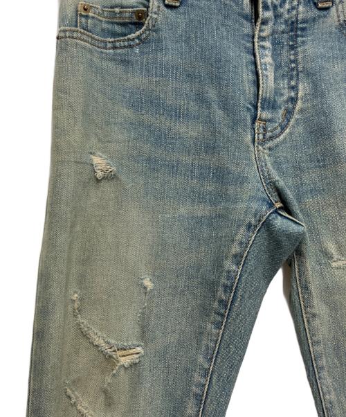 Saint Laurent Paris（サンローランパリ）Saint Laurent Paris (サンローランパリ) デストロイスキニーデニムパンツ ライトインディゴ サイズ:W26の古着・服飾アイテム