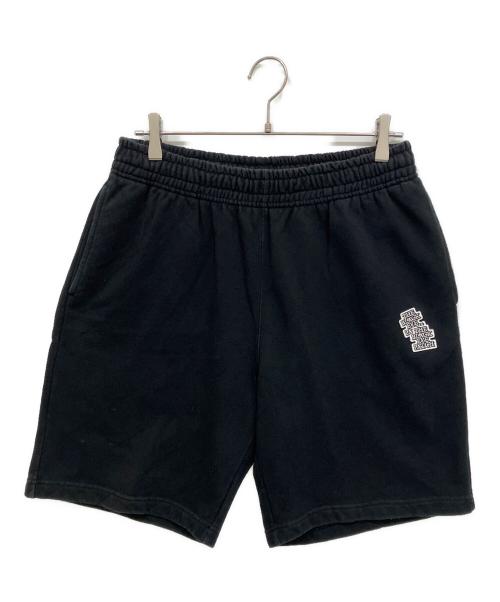 THE BLACK EYE PATCH（ブラックアイパッチ）THE BLACK EYE PATCH (ブラックアイパッチ) SMALL OG PIGMENT DYED SWEAT SHORTS ブラック サイズ:Lの古着・服飾アイテム