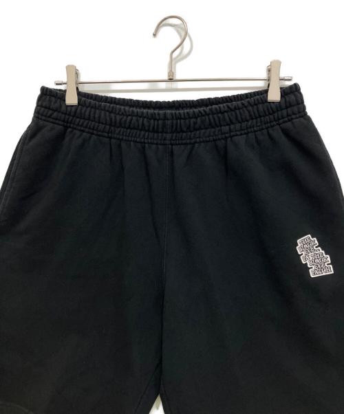 THE BLACK EYE PATCH（ブラックアイパッチ）THE BLACK EYE PATCH (ブラックアイパッチ) SMALL OG PIGMENT DYED SWEAT SHORTS ブラック サイズ:Lの古着・服飾アイテム
