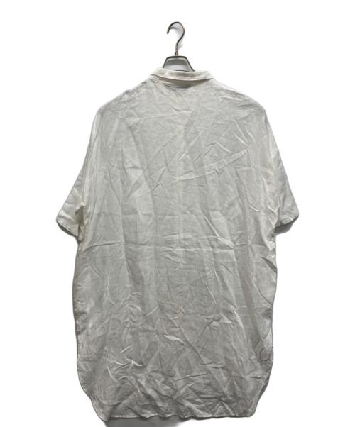 mizuiro-ind（ミズイロインド）mizuiro-ind (ミズイロインド) リネンシャツワンピース ホワイト サイズ:Freeの古着・服飾アイテム