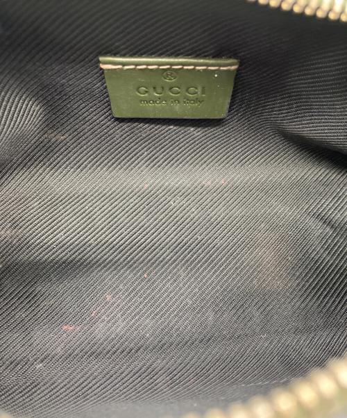 GUCCI（グッチ）GUCCI (グッチ) GGロゴエンボスポーチ グリーンの古着・服飾アイテム