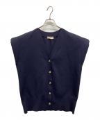 Uhrウーア）の古着「Power Shoulder Cardigan」｜ネイビー