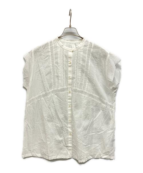 Spick and Span（スピック＆スパン）Spick and Span (スピック＆スパン) 60ローンフレンチレースブラウス ホワイト サイズ:Freeの古着・服飾アイテム
