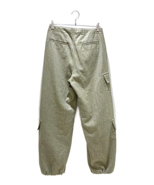 DRAWER（ドゥロワー）DRAWER (ドゥロワー) ヘリンボーンカーゴパンツ オリーブ サイズ:36の古着・服飾アイテム