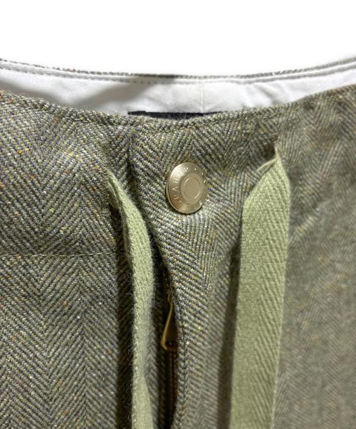 DRAWER（ドゥロワー）DRAWER (ドゥロワー) ヘリンボーンカーゴパンツ オリーブ サイズ:36の古着・服飾アイテム