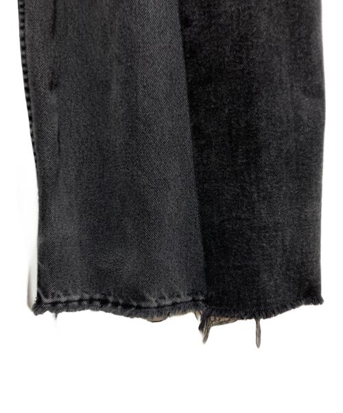 77circa（ナナナナサーカ）77circa Curensology (カレンソロジー) circa make double west belt buggy denim pants(サーカメイクダブルウエストベルトバギーデニムパンツ) ブラック サイズ:不明の古着・服飾アイテム