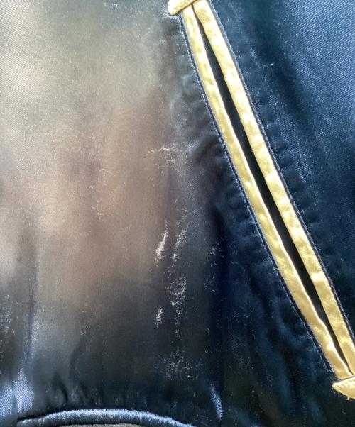 Schott（ショット）Schott (ショット) RAYON SUKA ASING JACKET ブルー×ホワイト サイズ:Mの古着・服飾アイテム