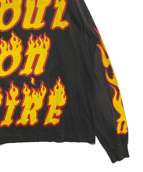 SAINT MICHAEL（セントマイケル）SAINT MICHAEL (セントマイケル) LS TEE / SOUL ON FIRE ブラック×レッド サイズ:Lの古着・服飾アイテム